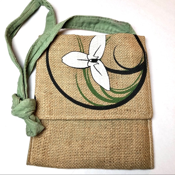 Handbags - Burlap & Corduroy Crossbody Purse